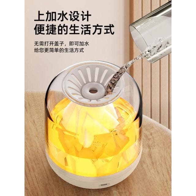 2023新款火山加濕器冬季臥室床頭室內房間小型迷你家用辦公室桌面空氣淨化噴霧鼻子乾燥車載保濕噴霧器充電款