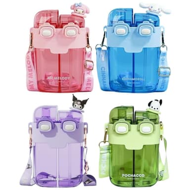 【SANRIO 三麗鷗】奇趣雙享 雙倉杯780ML (正版授權 美樂蒂 大耳狗 庫洛米 布丁狗運動水壺 兒童水壺 隨身水壺  PC材質  大容量水瓶 母嬰Tritan材質 茶杯 保溫瓶 雙飲可調背帶 送禮 生日禮物 交換禮物 聖誕禮物)