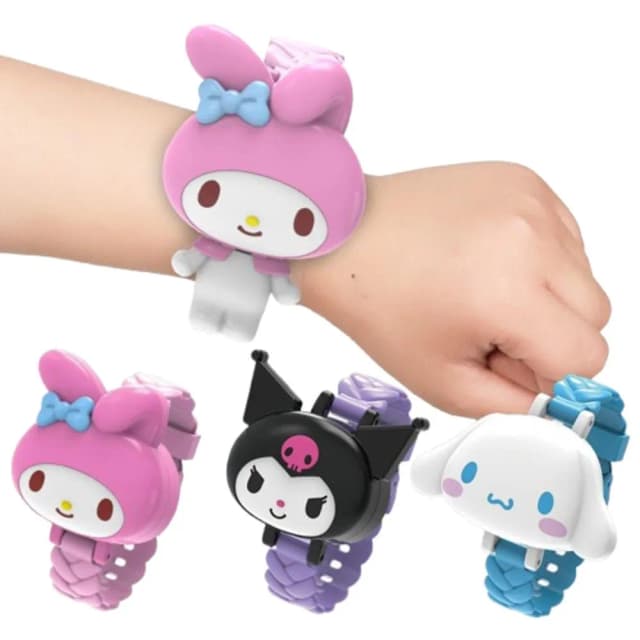 【SANRIO 三麗鷗】靈動創想 三麗鷗 手錶 Q變手錶 兒童版 女孩 小學生 庫洛米 大耳狗 美樂蒂 生日 禮物 變形玩具 送禮 變形手錶