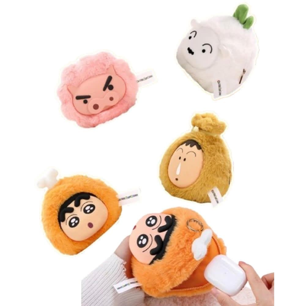 【Hello 蠟筆小新】蠟筆小新 零錢包 耳機包 零錢 鑰匙 收納包 掛飾 耳機保護 保護套 耳機保護套 送禮 生日禮物 交換禮物 聖誕禮物