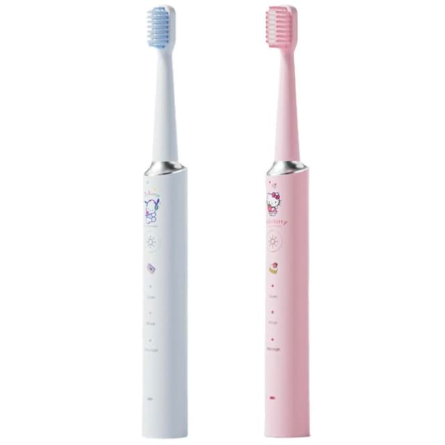 【SANRIO 三麗鷗】三麗鷗 Hello Kitty 帕恰狗 電動牙刷 ( 美國 杜邦刷毛 兒童 智能 聲波 電動牙刷 口腔清潔 全自動 刷牙 防水 牙刷 聲波牙刷 正版授權 送禮 生日禮物 交換禮物 聖誕禮物)
