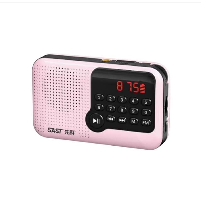 FM收音機多媒體播放器 收音機 USB隨身聽 MP3播放器 老人收音機 口袋收音機 廣播電臺 U盤/TF播放 帶時間顯示 送長輩好禮