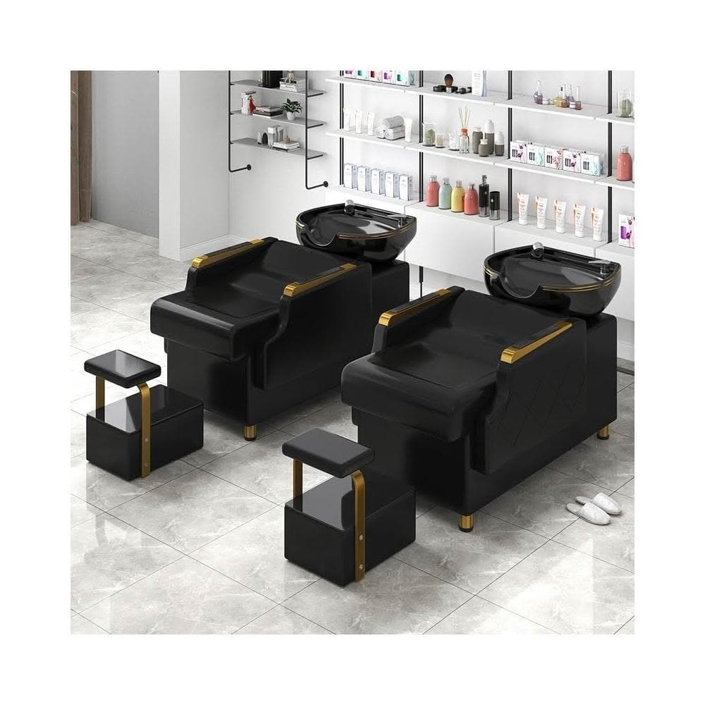 理髮店洗頭床髮廊專用沖水床陶瓷盆半躺式洗頭床網紅款高檔洗頭床