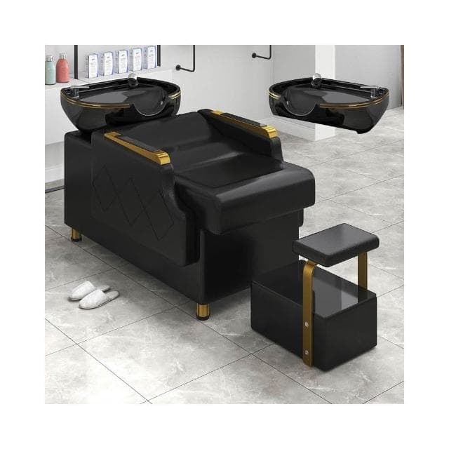 理髮店洗頭床髮廊專用沖水床陶瓷盆半躺式洗頭床網紅款高檔洗頭床