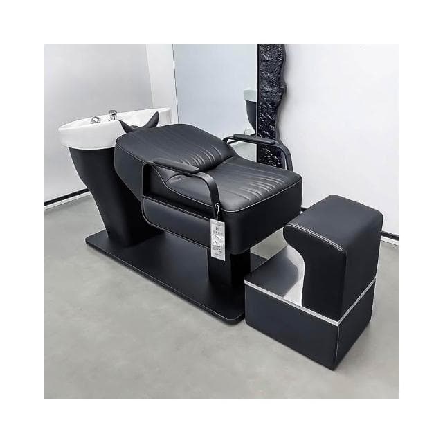 網紅理髮洗頭床時尚美髮店陶瓷深盆簡約半躺式沖水床高端髮廊專用