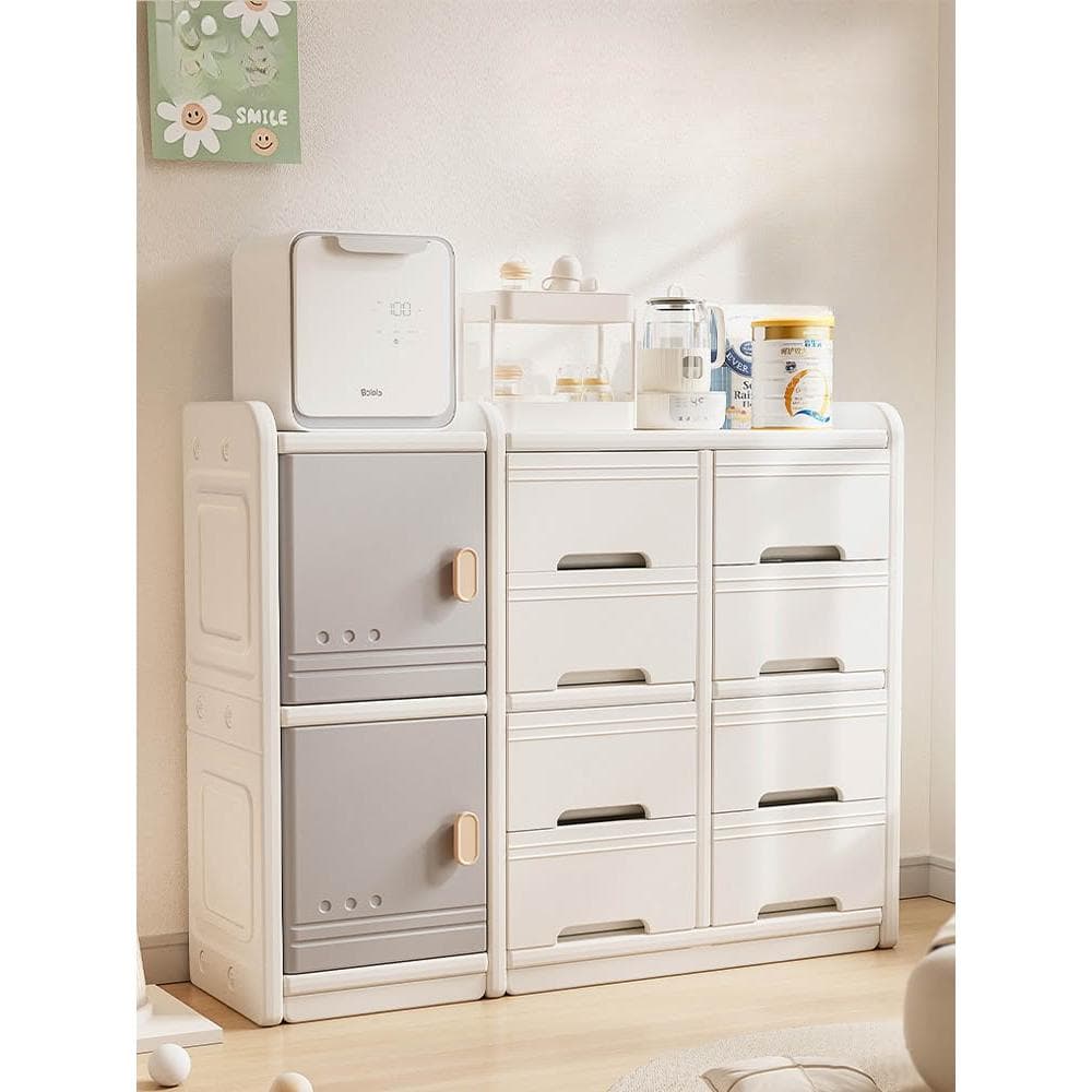 收納櫃寶寶用品置物架落地櫃子多層衣櫃一體嬰兒餵養臺兒童儲物櫃