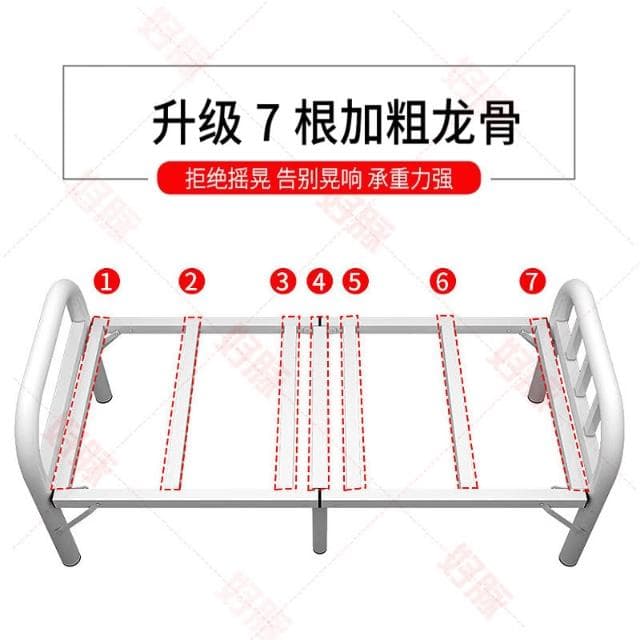 折疊床單人家用成人午休小床簡易宿舍租房午睡床1米2雙人加固鐵床