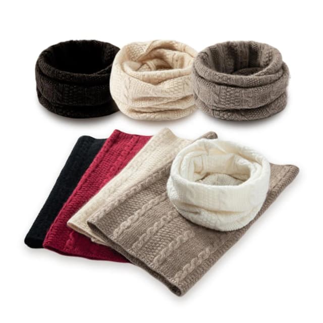 2025冬季新款 專櫃級 100%喀什米爾圍脖 Cashmere針織羊絨脖圍 羊絨圍巾 不刺膚 輕暖細緻 隨身禦寒