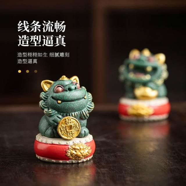 錦山堂中式貔貅招財進寶桌面裝飾擺件新年禮物中國特色禮品送老外