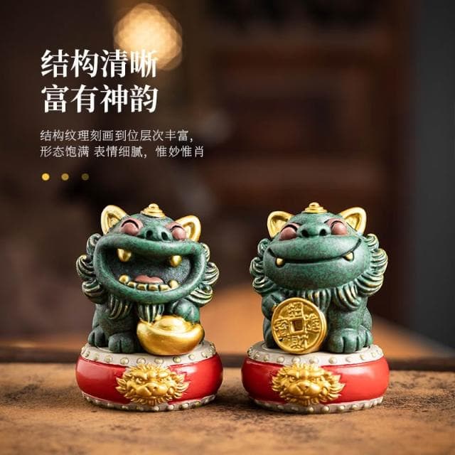 錦山堂中式貔貅招財進寶桌面裝飾擺件新年禮物中國特色禮品送老外