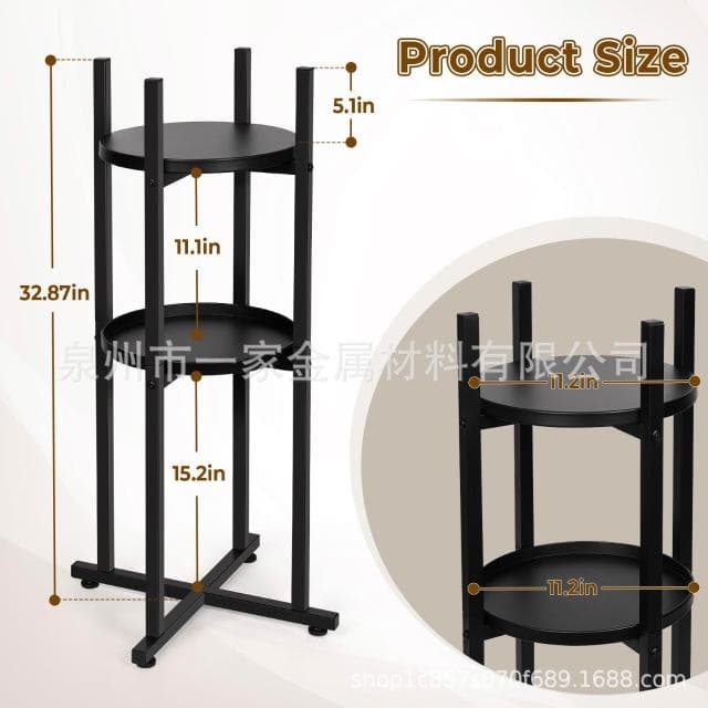 飲水機支架金屬多層植物支架三層落地盆栽花架多層圓盤置物架