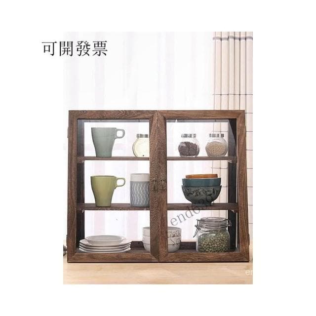 👍免運 🎉防塵櫃 廚房收納櫃 簡易書架 儲物櫃實木展示櫃 茶盃茶具防塵櫃 化妝品器皿餐邊櫃 置物架 收納櫃 碗櫃