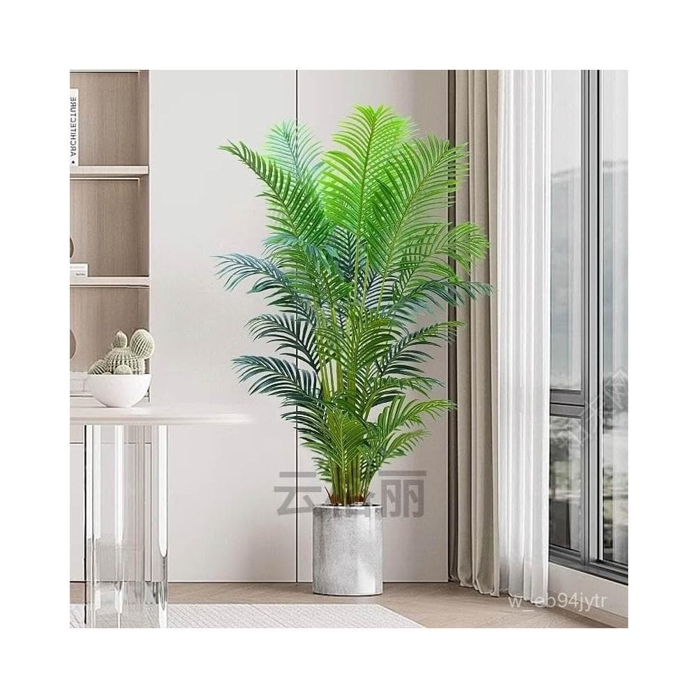 宅配免運費❤️散尾葵   仿真植物 綠植物 假盆栽大型 散尾葵 假樹 假花 假植物落地裝飾植物室內北歐ins風樹