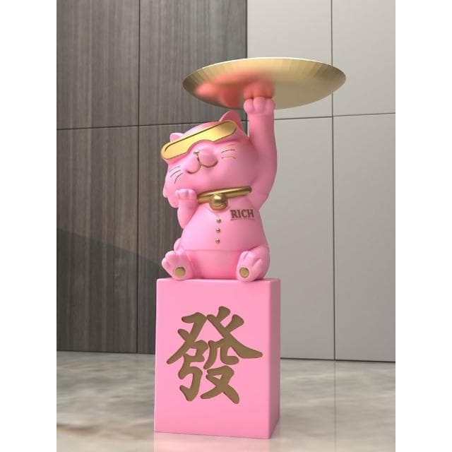 大型落地招財貓客廳家居裝飾品創意擺件搬家開業禮物喬遷新居禮品