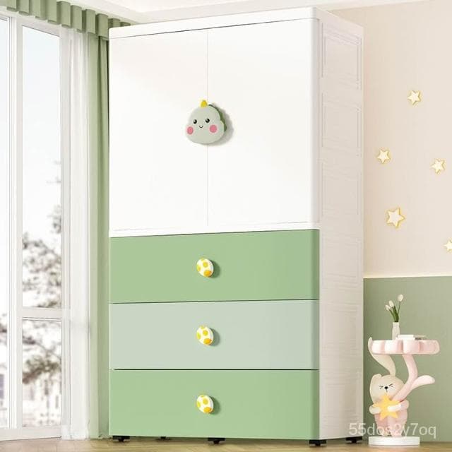 可開發票  75cm特大加厚 兒童衣櫃寶寶衣服收納櫃塑料傢用多層嬰兒小衣櫥 小孩衣櫃 櫃子 衣櫥 塑料收納箱 儲物櫃