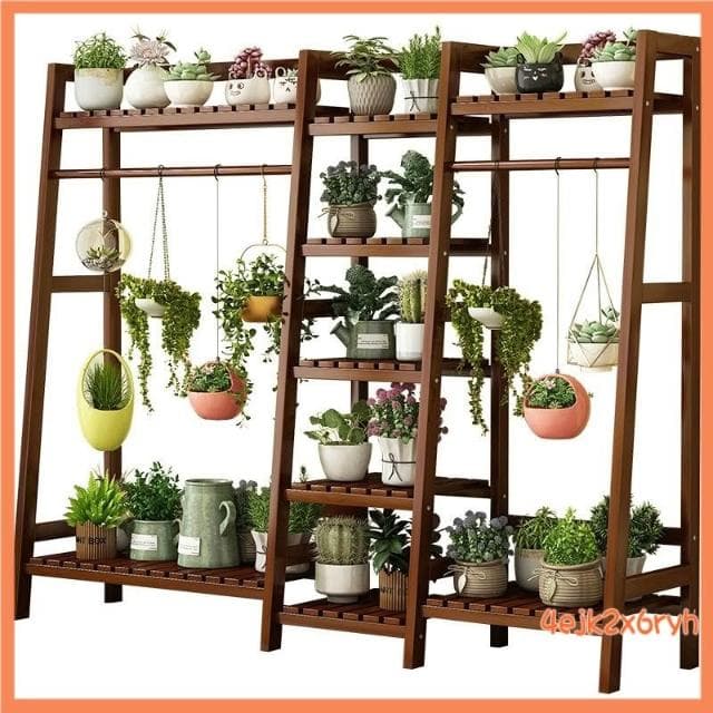 花架 客廳置物架 落地式盆栽架 戶外陽台裝飾植物架 簡約大容量室內多層庭院花架子