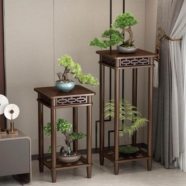 實木花架 植物架 盆栽架 裝飾架 藝品架 花瓶架 財位桌 花臺 四方花臺 花臺櫃 花架 花盆擺件