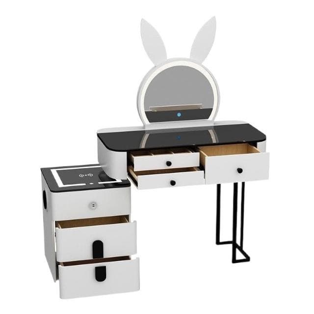 智能藍牙音響無線充電梳粧檯臥室櫃組合套裝高顏值燈光梳粧檯低價