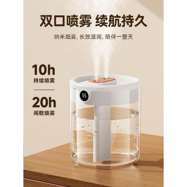 小楊哥推薦 2L大容量加濕器家用臥室靜音小型簡易usb插電孕婦嬰兒空氣辦公室桌面便攜式迷你噴霧空氣淨化器