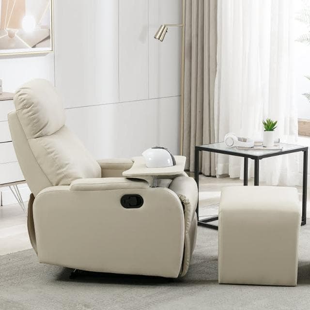 美甲沙發美足椅布藝電動按摩美容美睫足療足浴懶人多功能可躺椅子