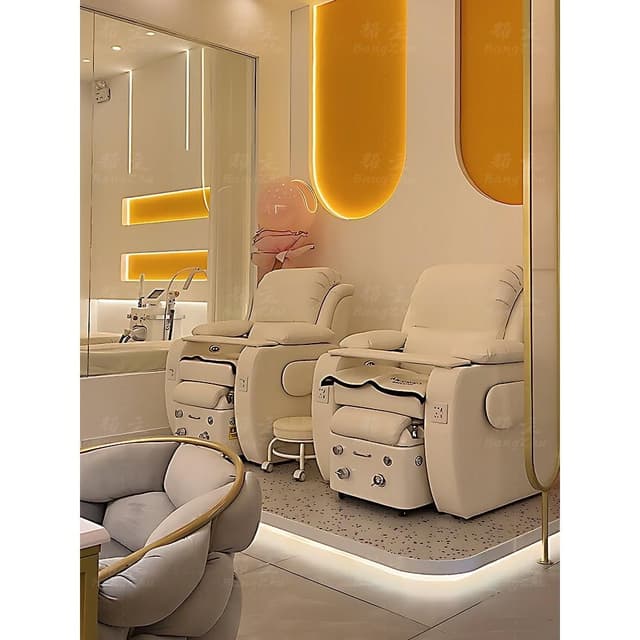 多功能美甲美睫紋繡沙發美足美腳躺椅單人洗腳電動足療足浴按摩床