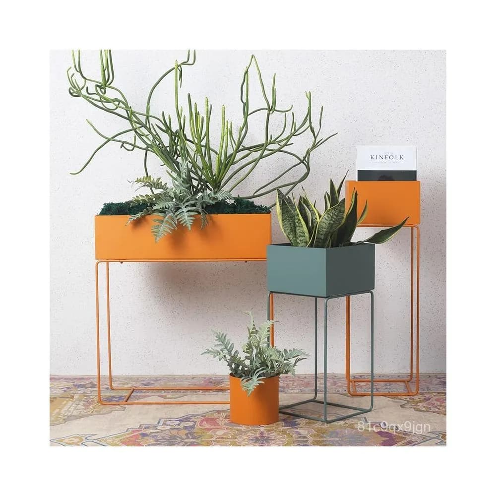 🎉特價下殺 花架 陽臺花架 落地架 鐵藝花架落地式放花盆的花架子客廳室內植物簡約擺件飾品綠蘿花架 植物花架 盆栽架