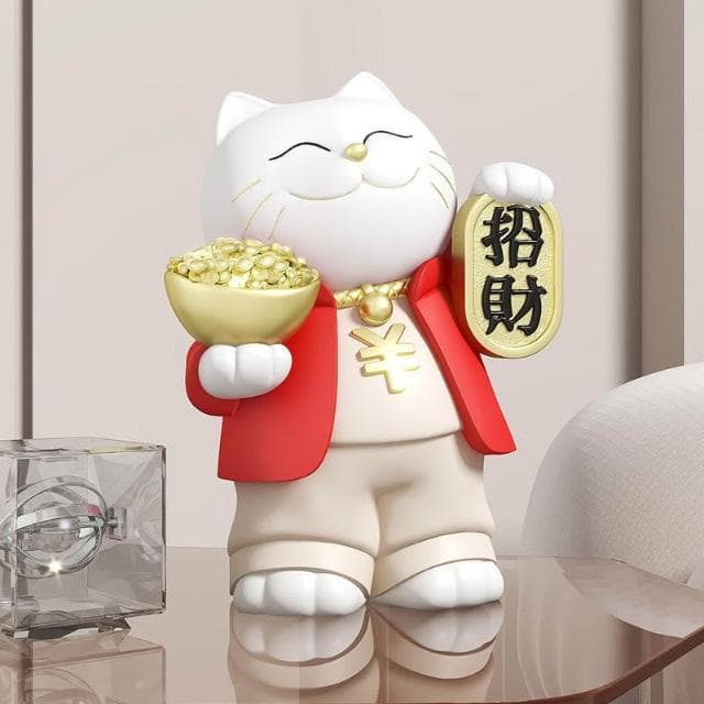 免運 招財貓擺飾 招財擺件 入厝禮物 客廳裝潢 元寶貓 喬遷之喜禮品 客廳擺飾 開業禮物 開店禮物 交換禮物