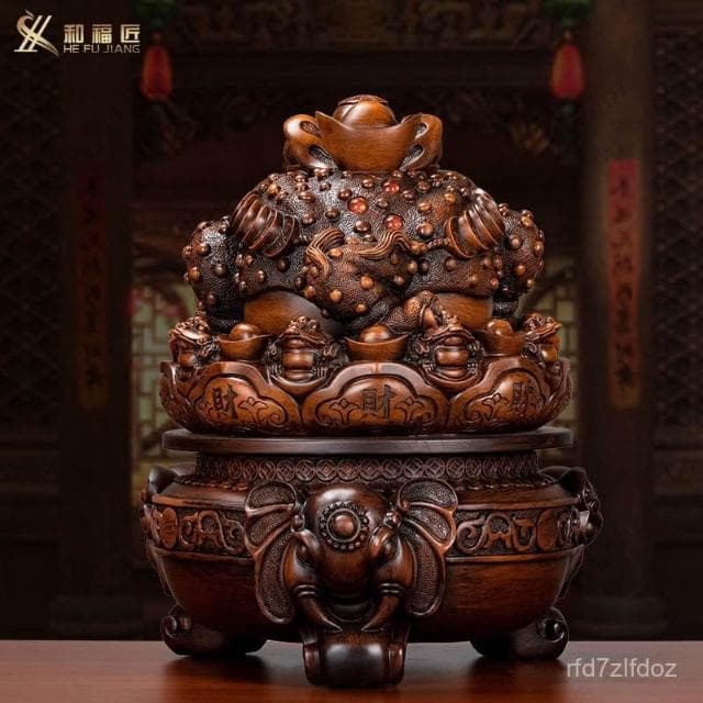 金蟾招財擺件大號金蟬老闆辦公室桌面收銀臺蟾蜍公司開業送人禮品 開店送禮 入厝禮物 金蟾擺件 風水擺件 招財擺飾 店鋪擺飾