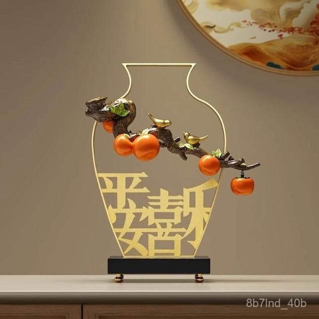招財擺件 居家裝飾 開業禮品 喬遷禮物  招財擺飾 入厝禮物 新中式平安喜樂客廳旺宅擺件玄關電視櫃酒櫃裝飾喬遷新居禮品禮