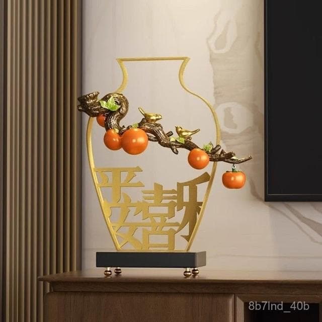 招財擺件 居家裝飾 開業禮品 喬遷禮物  招財擺飾 入厝禮物 新中式平安喜樂客廳旺宅擺件玄關電視櫃酒櫃裝飾喬遷新居禮品禮