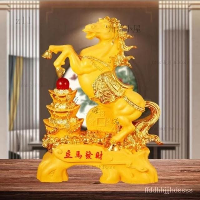 💚免運馬上發財 擺件 擺飾 風水擺件 馬上有錢 招財擺飾 入厝禮物 店铺 公司擺飾 開業禮品 馬擺件 開幕送禮A