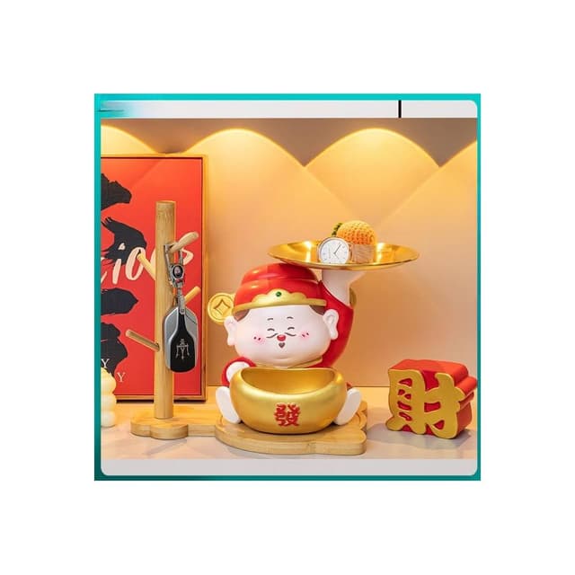 財神爺 新年擺飾 入厝禮物 鑰匙收納 玄關收納 家居擺件 玄關收納 玄關擺件 開業禮品 交換禮物