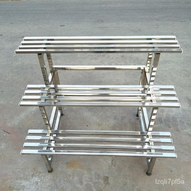 免運 陽臺落地式花盆架 花架 盆栽架 植物架 戶外花架防鏽防腐 不鏽鋼花架 不鏽鋼花架 多層置物架 園藝花架 階梯式花架