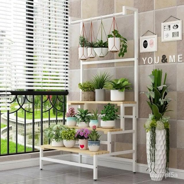 花架 室內客廳陽臺多層落地式鐵藝掛架花架 階梯花架 鐵藝花架 花盆架 花架陽臺落地式 盆栽架 園藝花架 植物架 花架落地