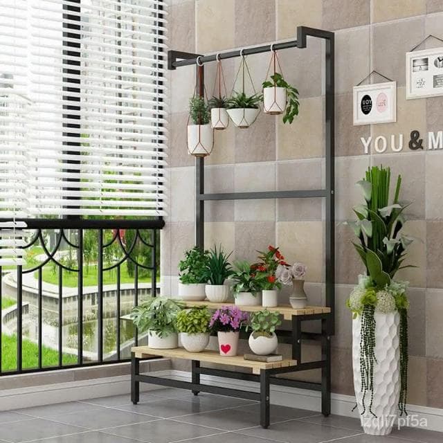 花架 室內客廳陽臺多層落地式鐵藝掛架花架 階梯花架 鐵藝花架 花盆架 花架陽臺落地式 盆栽架 園藝花架 植物架 花架落地
