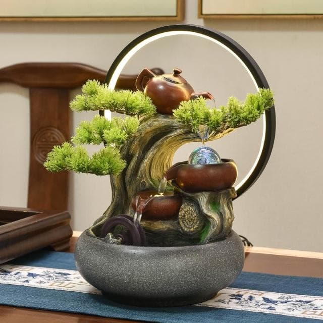 招財流水盆 風水輪 風水球 流水噴泉 擺件 招財擺飾 風水擺件 風水擺飾 開店賀禮 開運 開運球組 喬遷 開業 禮物