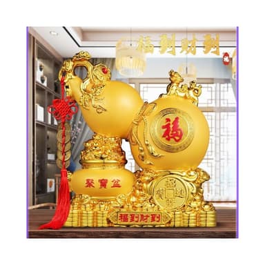 福到財到葫蘆招財擺件 葫蘆 葫蘆擺件 開業送禮 開店送禮 入厝禮物 招財 客廳玄關電視櫃裝飾品 高檔開業喬遷工藝品送禮