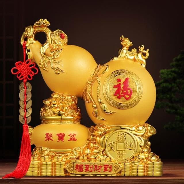 福到財到葫蘆招財擺件 葫蘆 葫蘆擺件 開業送禮 開店送禮 入厝禮物 招財 客廳玄關電視櫃裝飾品 高檔開業喬遷工藝品送禮