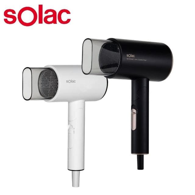 【SOLAC】輕巧大風量可折疉負離子吹風機 SHD-208 兩色可選 SHD-208W/SHD-208B