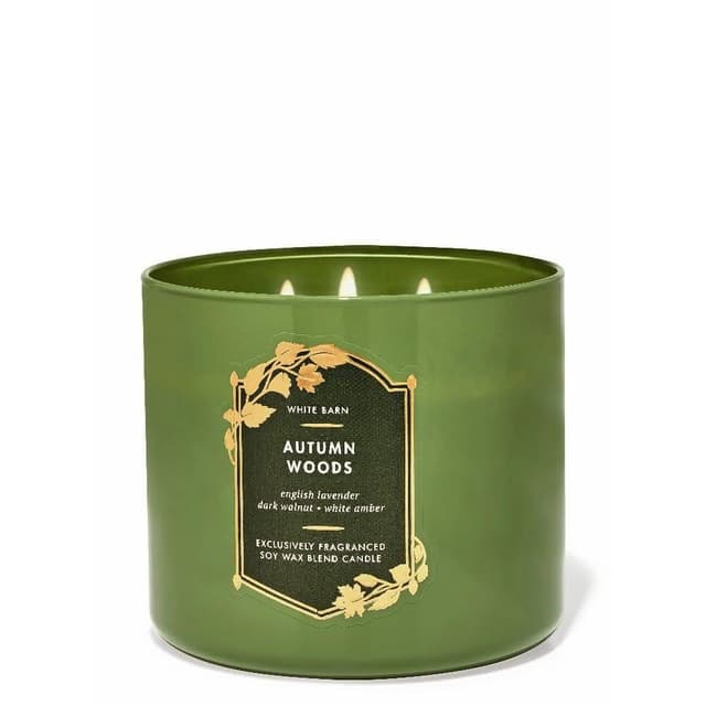 【Bath & Body Works】BBW 3蕊香氛蠟燭〔秋季森林〕AUTUMN WOODS - 3-WICK CANDLE