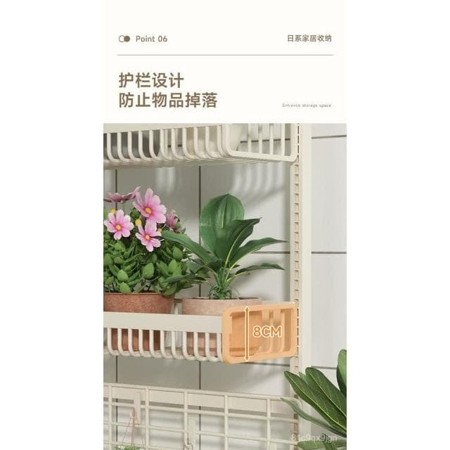 🎉特價下殺 花架 陽臺花架 落地架 奶油風多肉花架置物架陽臺層距可調可移動客廳2024新款展示架落地 植物花架 盆栽架