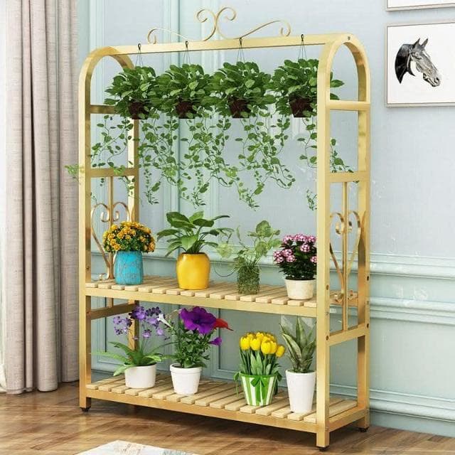花架 盆栽架 植物架 多肉花架置物架陽臺花架省空間多層落地式鐵藝可移動室內多功能