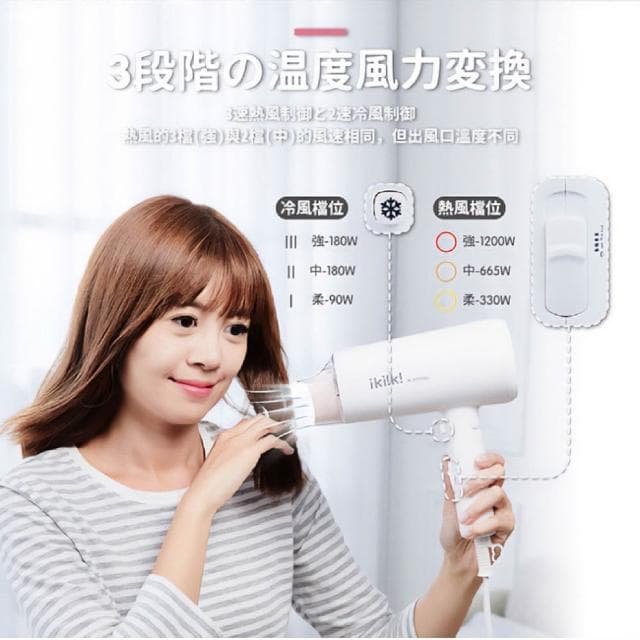 【ikiiki 伊崎】負離子吹風機 IK-HD5001