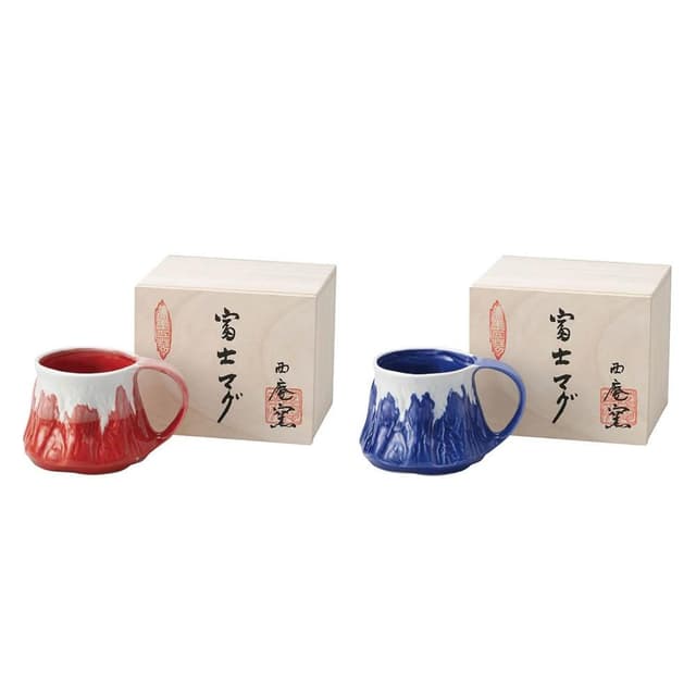 【西庵窯】美濃燒富士山馬克杯系列-紅富士/青富士（1入；水杯 手工製作 送禮 紀念品 茶杯 水杯 母親節禮物）