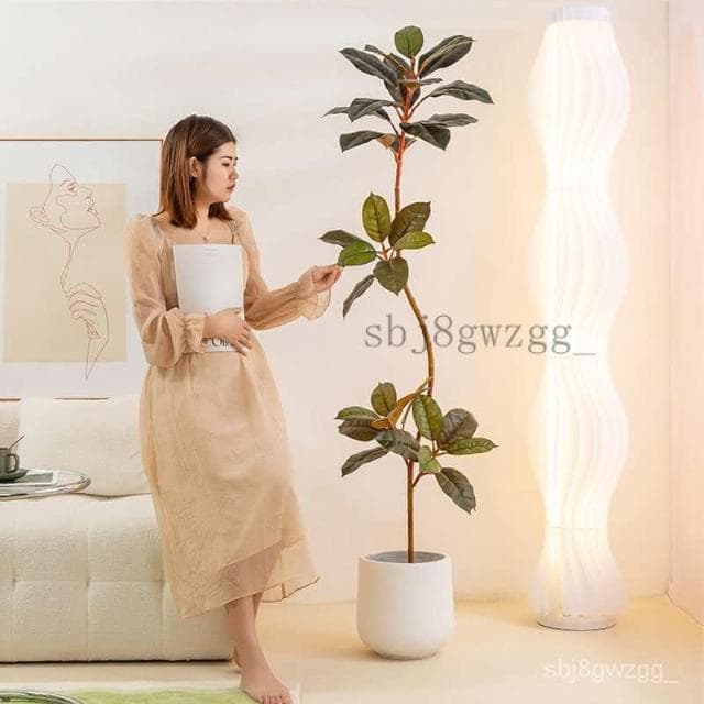 免運費 仿真綠植橡皮樹室內客廳落地裝飾擺件網紅高端大型假植物落地盆栽