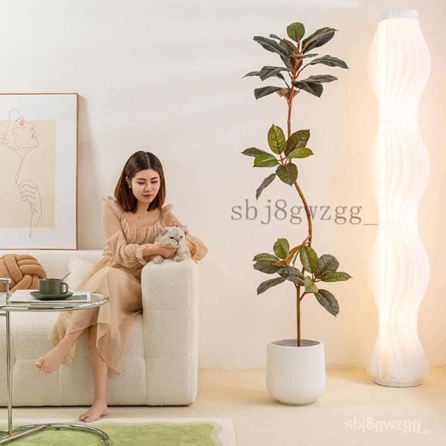 免運費 仿真綠植橡皮樹室內客廳落地裝飾擺件網紅高端大型假植物落地盆栽