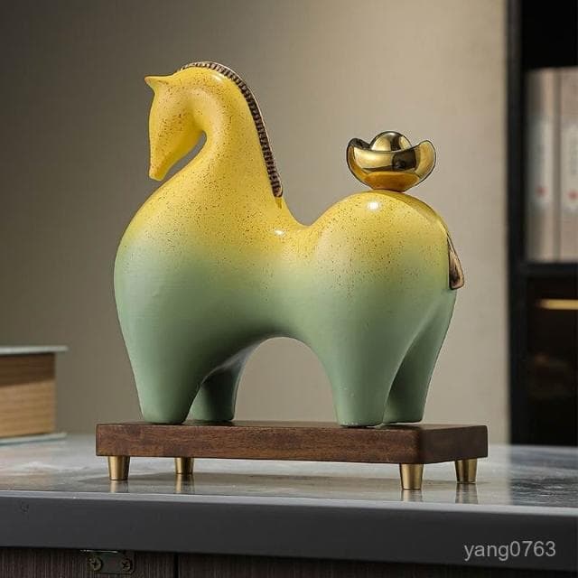 熱銷 馬上有錢擺件新中式客廳博古架酒櫃裝飾品辦公室擺設開業喬遷禮物 入厝禮物 招財 招財擺飾 馬上有錢 玄關 喬遷禮物