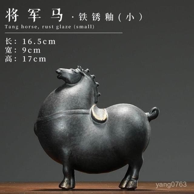 熱銷 創意辦公室擺件客廳桌麵動物馬工藝品招財陶瓷傢居酒櫃裝飾擺設品 入厝禮物 招財 招財擺飾 馬上有錢 玄關 喬遷禮物