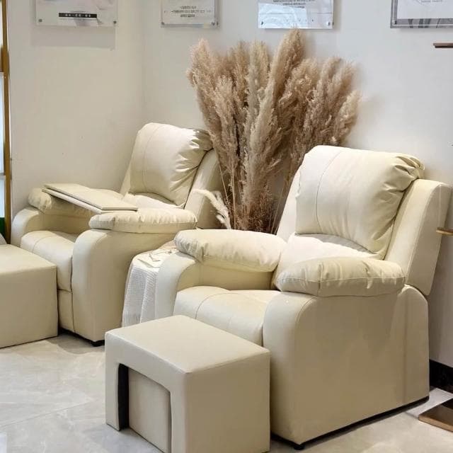 開立發票 免運 美甲美睫店沙发 美容美足纹绣电动椅 多功能单人足浴按摩皮质可躺椅子