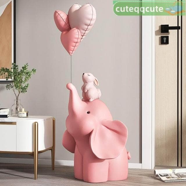 居家擺件 喬遷之喜 落地擺件 玄關擺件 桌上擺件 輕奢大象落地擺件工藝品客廳玄關沙發家居裝飾品喬遷新居禮物開業